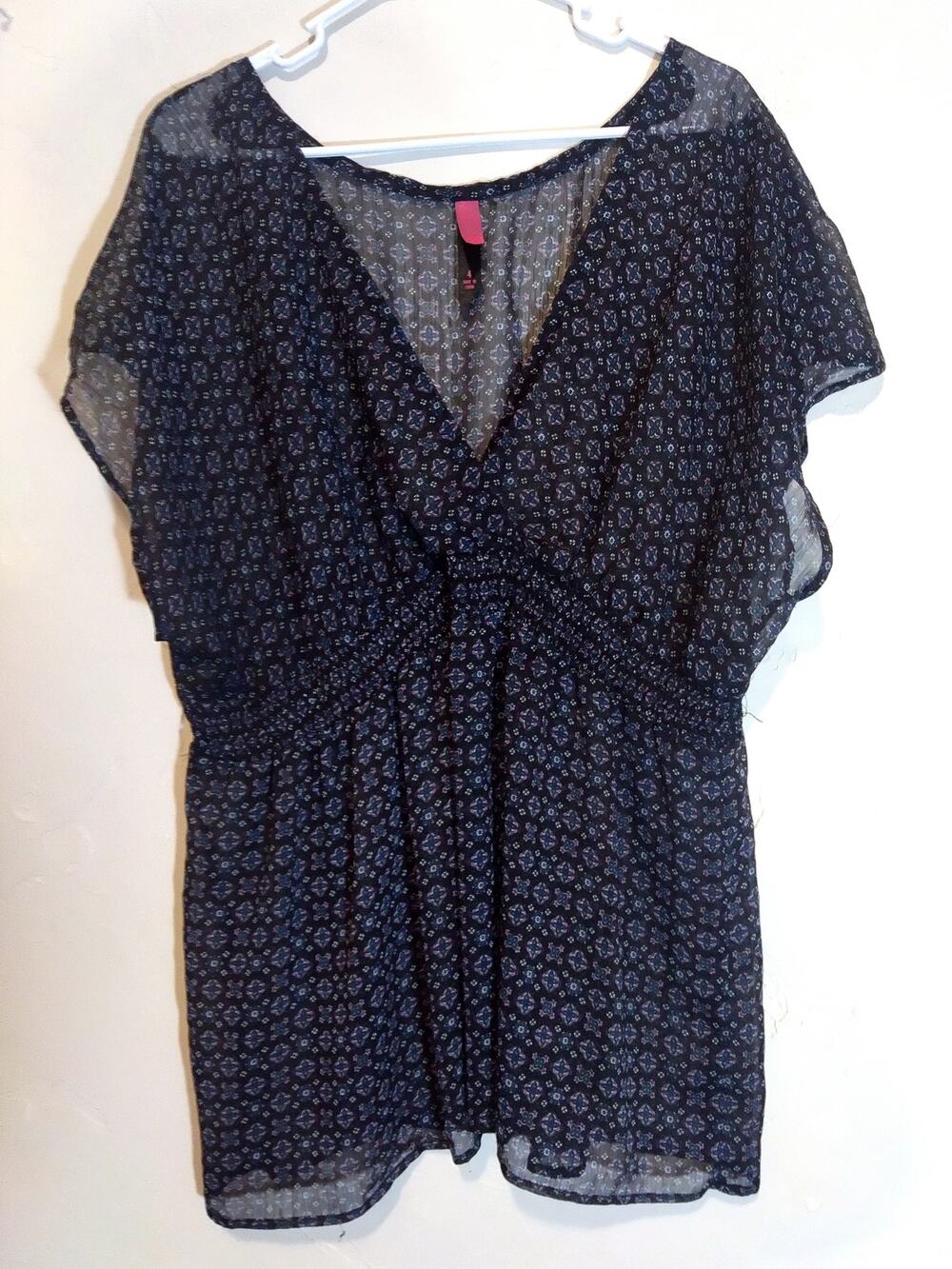 Pure Energy Semi Sheer Floral Blouse